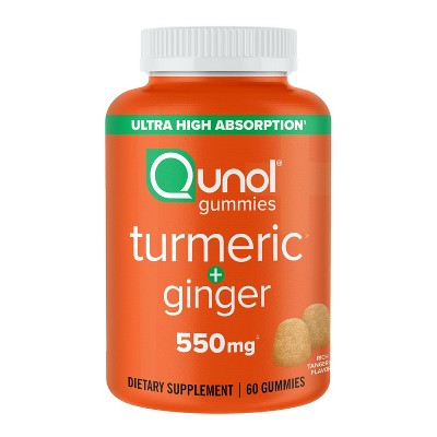 Qunol Turmeric + Ginger Vitamin Vegan Gummies - 60ct