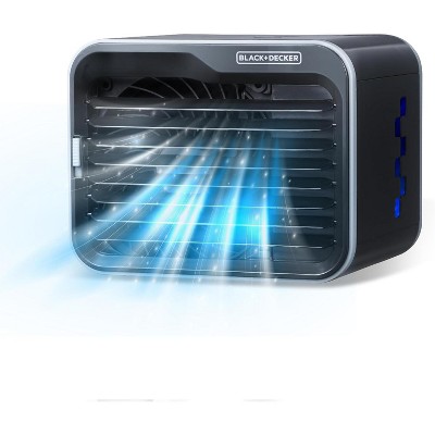 BLACK+DECKER Portable Desktop Air Cooler & Personal Fan, 3 Speeds, 0.5L Tank, Evaporative Cooling for Home & Office, Black