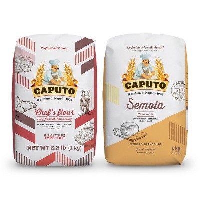 Caputo Combo Pack (1 Chef 00 Flour + 1 Semola Flour - Total 4.4 LBS)
