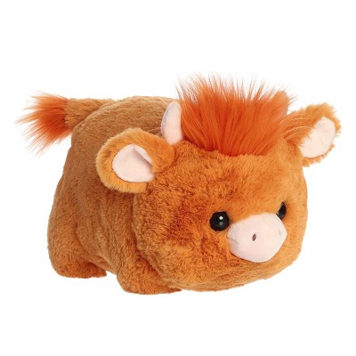 Aurora Medium Hamish Highland Cow Spudsters Adorable Stuffed Animal Brown 10.5"