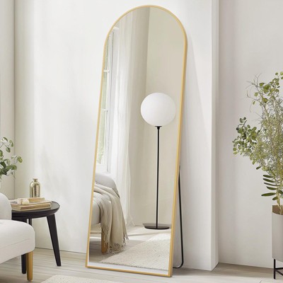 CAVINAS Rectangle Full Length Mirror,Full Body Mirror Floor Standing Hanging or Leaning Wall,Wall Mirror for Bedroom,Living Room