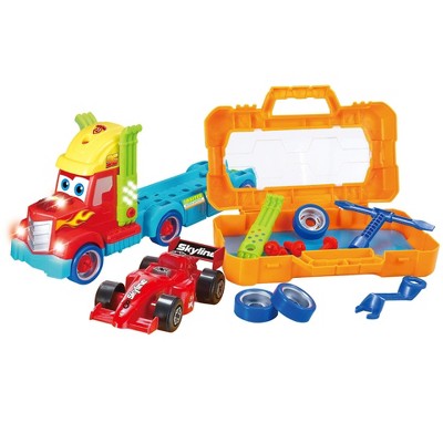 AZ  Import Take-A Part Carrier Tool Box With Racing Car And Lights & Sounds