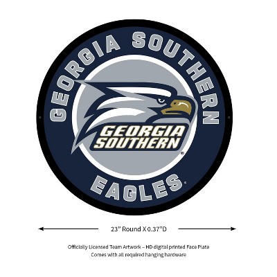 Evergreen Ultra-Thin Edgelight LED Wall Decor, Round, Georgia Southern University- 23 x 23 Inches Made In USA