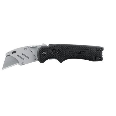 Coast Double Lock Pro 6.81 in. Folding Razor Knife Black 1 pc