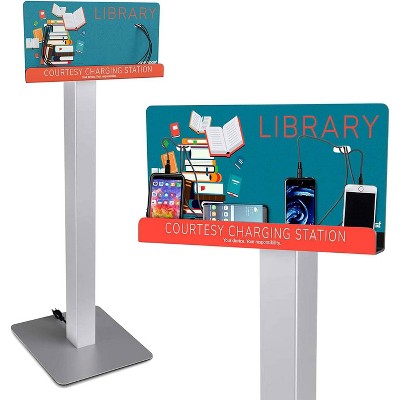 Stand Steady KwikBoost 8 Device Freestanding Charging Station - Library Graphic