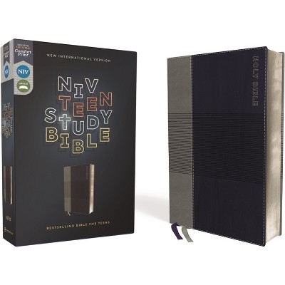 Niv, Teen Study Bible (for Life Issues You Face Every Day), Leathersoft, Blue, Comfort Print - by  Zondervan (Leather Bound)