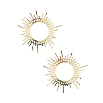 John Bead Beadwork Findings Sun Gold Jewelry Making Finding, 6pcs