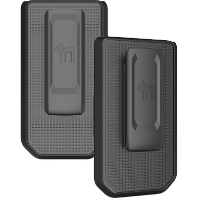 Nakedcellphone Holster Case for Sonim XP3 Plus 5G Flip Phone (2025, X320) - Ratchet Belt Clip Holder - Black