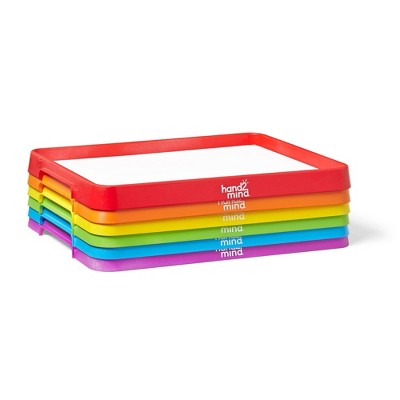 Hand2Mind Rainbow Magnetic Trays 6pc: Educational Patterns for Kindergarten through 3rd Grade Reading and Writing