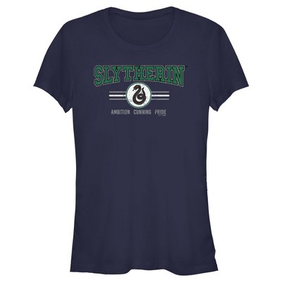 Junior's Women Harry Potter Distressed Slytherin Traits T-Shirt