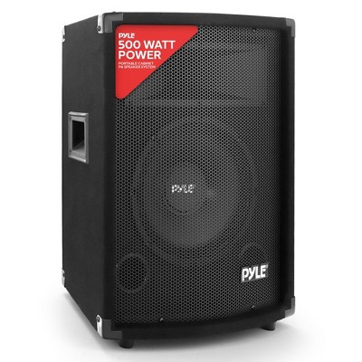 Pyle Portable Cabinet PA Speaker System - 500Watt Outdoor Sound System Vehicle Stereo Speakers w/ 10" Woofer