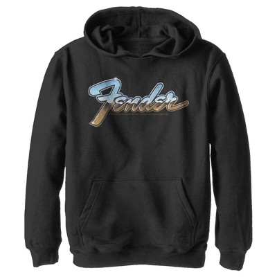 Boy's Fender Chrome Logo Pull Over Hoodie