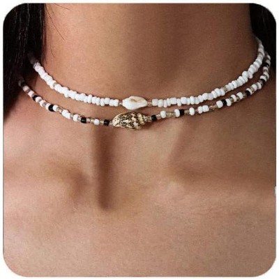 Summit Adventure Cowrie shell Surfer Necklaces Beach Handmade Choker Hawaiian Summer Conch Necklace for Women