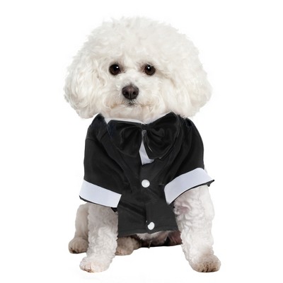 Unique Bargains Stylish Dog Tuxedo Black 1 Pc