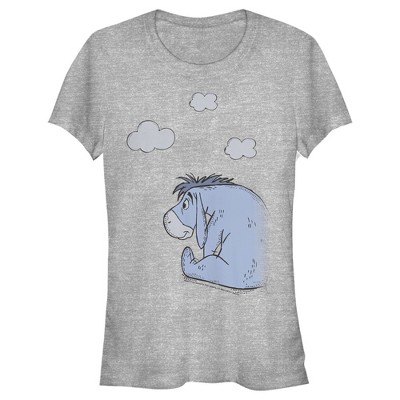 Juniors Womens Winnie the Pooh Cloudy Eeyore T-Shirt
