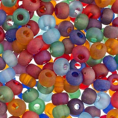 John Bead Czech Glass Seed Beads 2/0 (24g) Rainbow Matte Mix