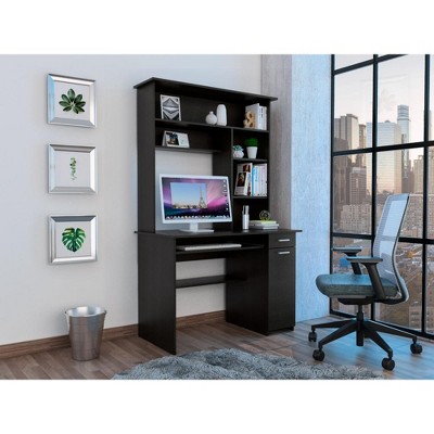 Kumasinova 71" Standing Desk with Hutch,Office Desk with Keyboard Tray&CPU Cabinet,Computer Desk with Drawers,Writing Desk for Study & Work