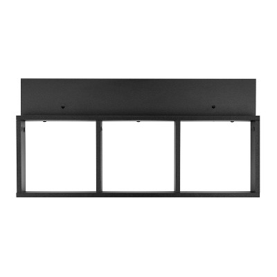 31.5" x 15.7" Rustic Floating Triple Cubby Shelf - Danya B.