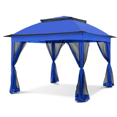 EAGLE PEAK 11x11 Pop Up Gazebo with Mesh Netting, Easy Up Screened Canopy for Patio and Backyard,  Easy Set up Outdoor Gazebo