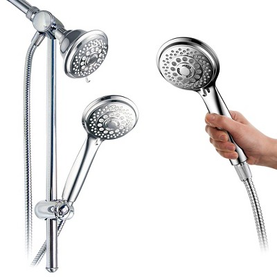 HotelSpa Dual Shower Head Aqua Dance Drill Free Instant Mount 3 Way Showerhead Slide Bar Combo Chrome : Microfiber, Machine Washable, Non-Slip Backing