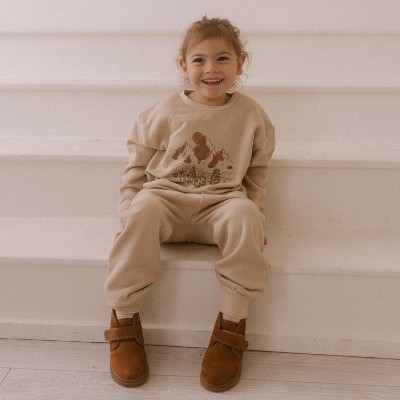 Organic Fleece Jogger Pants - Oat