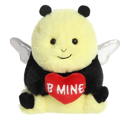 Aurora Mini B Mine Bee Rolly Pet Round Stuffed Animal Yellow 5"