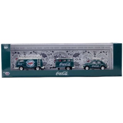 M2 Machines Auto Haulers 1960 VW Delivery Van & 1953 VW Beetle Deluxe Coca-Cola