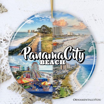 Panama City Beach Tropical Paradise Ornament, Florida Coastal Christmas Gift and Souvenir| OrnamentallyYou