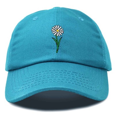 Dalix Daisy Embroidered Cap Cotton Baseball Hat Botanical Flower Adjustable Womens