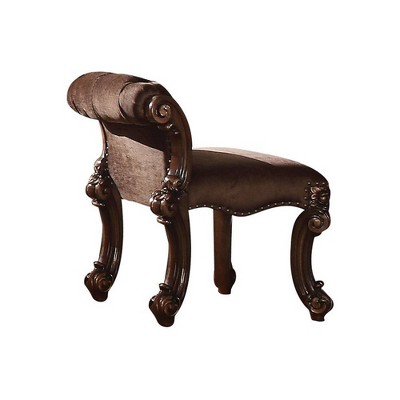 Acme Furniture Vendome Accent Chair Fabric/Cherry Finish