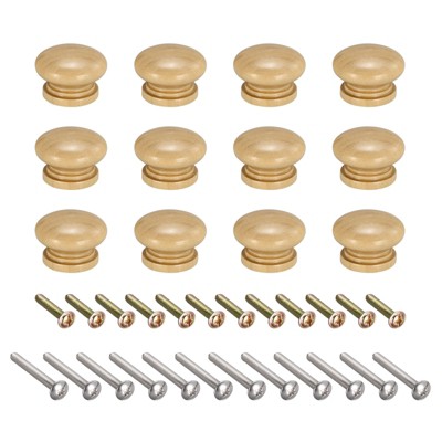 Unique Bargains Wood DIY Corrosion-Resistant Dressing Table Cabinet Knob 12 Pcs