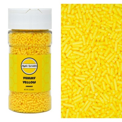 Mystic Sprinkles Yummy Yellow Jimmies Sprinkles 3oz Bottle