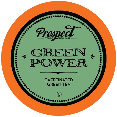 Prospect Tea Green Power Caffeinated Tea Pods Compatible Keurig 2.0, 40 Count