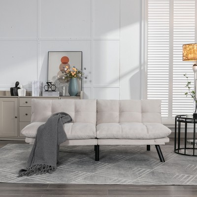 NicBex 70" Loveseat,Modern Convertible Folding Loveseat Sofa with Metal Legs,Upholstered 2-Seater Couch for Living Room,Bedroom,Apartment