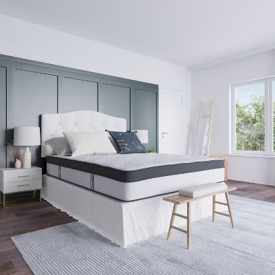 Emma and Oliver 12 Inch Hybrid Memory Foam Pocket Spring Mattress, Mattress in a Box