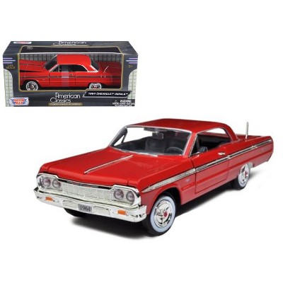 1964 Chevrolet Impala Red 1/24 Diecast Model Car by Motormax