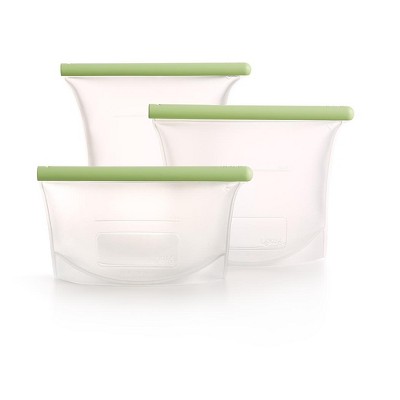 Lekue Silicone Reusable Bags, Airtight for Sous Vide Cooking & Storage, Set of 3
