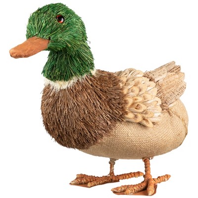 Northlight Woodland Duck Standing Figurine - 11.5" - Tan and Green