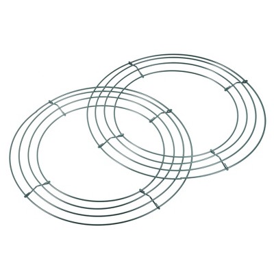 Unique Bargains Metal Wire Wreath Frame Form Hanger for Christmas Wedding Floral Arrangements