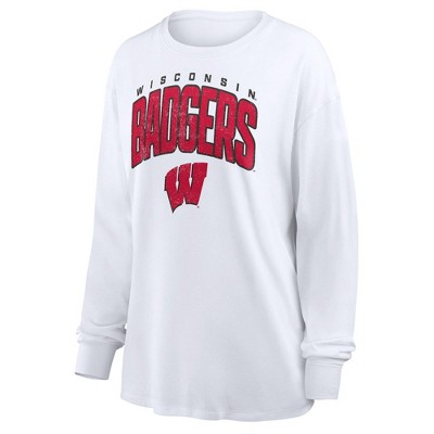 NCAA Wisconsin Badgers Women's White Long Sleeve T-Shirt