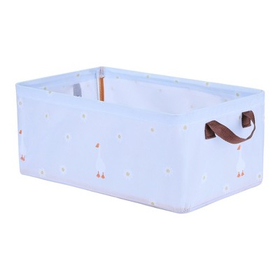 Unique Bargains Fabric Collapsible Design Spacious Capacity Storage Bins with Handles 19" x 11" x 8"