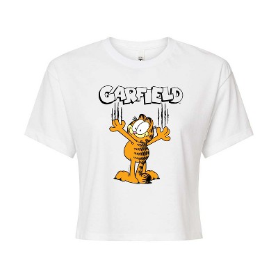 Women's - Garfield - Cat Scratches Cropped Graphic T-Shirt