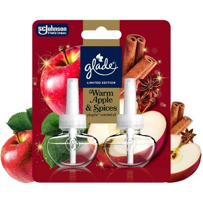Glade PlugIns Scented Oil Air Freshener Refills - Warm Apple & Spices - 1.34 fl oz/2ct