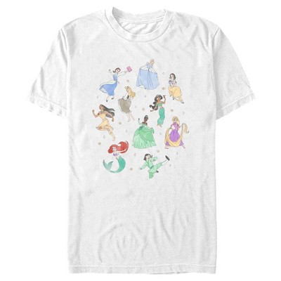 Men's Disney Distressed Princesses Circle T-Shirt