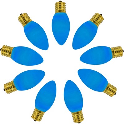 Novelty Lights Multicolor C9 LED RetroGlo Christmas Replacement Bulbs 25 Pack