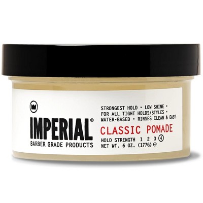 Imperial Barber CLASSIC POMADE (6 oz) Water-Based High Sheen | Medium Hair Hold, Re-Stylable, Texturizing for Men's Hairstyling