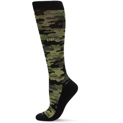 Memoi Unisex Camo Nylon 15-20mmHg Graduated Compression Socks