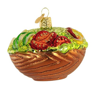Old World Christmas 2.25 In Bowl Of Salad Tree Ornament , Ornament Greens Lettuce Tomato (1PC)