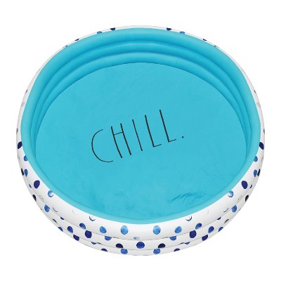 CocoNut Outdoor Rae Dunn 54" Mini/Kiddie Pool - Indigo Polka Dot Patterned