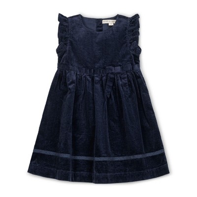 Girls' Organic Corduroy Flutter Sleeve Jumper Dress, Kids
